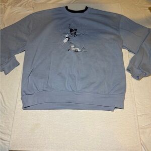 Stylish Light Blue Crewneck Sweater